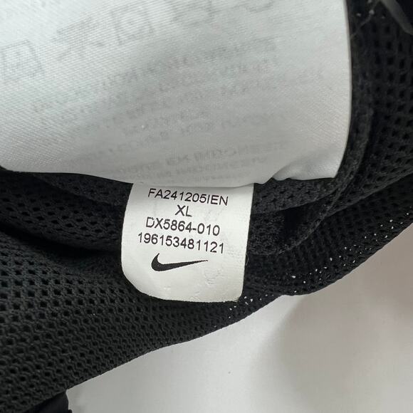 Nike Swoosh Women's Black Windbreaker Oversized Baggy Zipper Jacket XL 1X 2XL - Picture 6 of 9